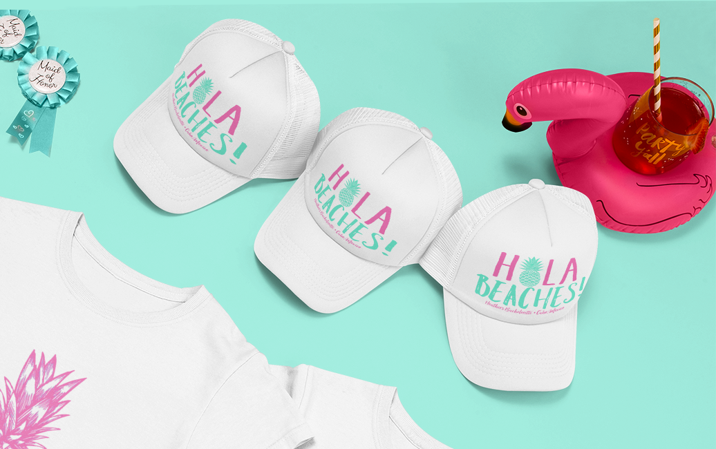 Bachelorette Party Trucker Hats | Beach Bachelorette Party | Hola Beaches!