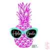 Bridal Party Favor Water Bottle | Pineapple Bachelorette | Retro Pineapple Hola Beaches