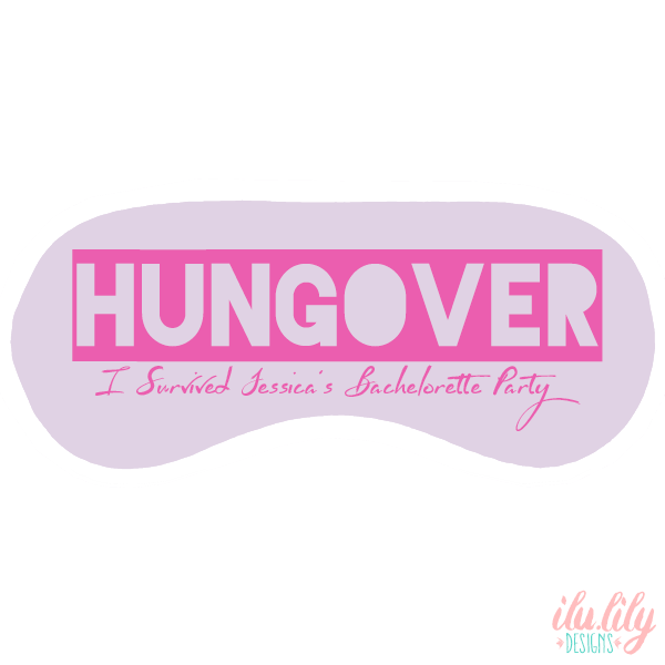 Bachelorette Party Sleep Mask Favors | Personalized Sleep Masks | Hungover