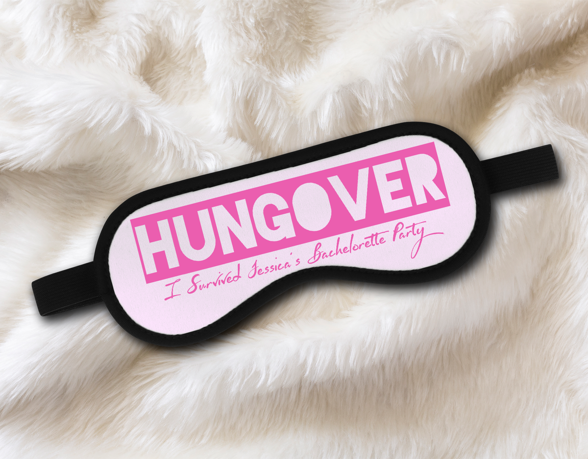 Bachelorette Party Sleep Mask Favors | Personalized Sleep Masks | Hungover