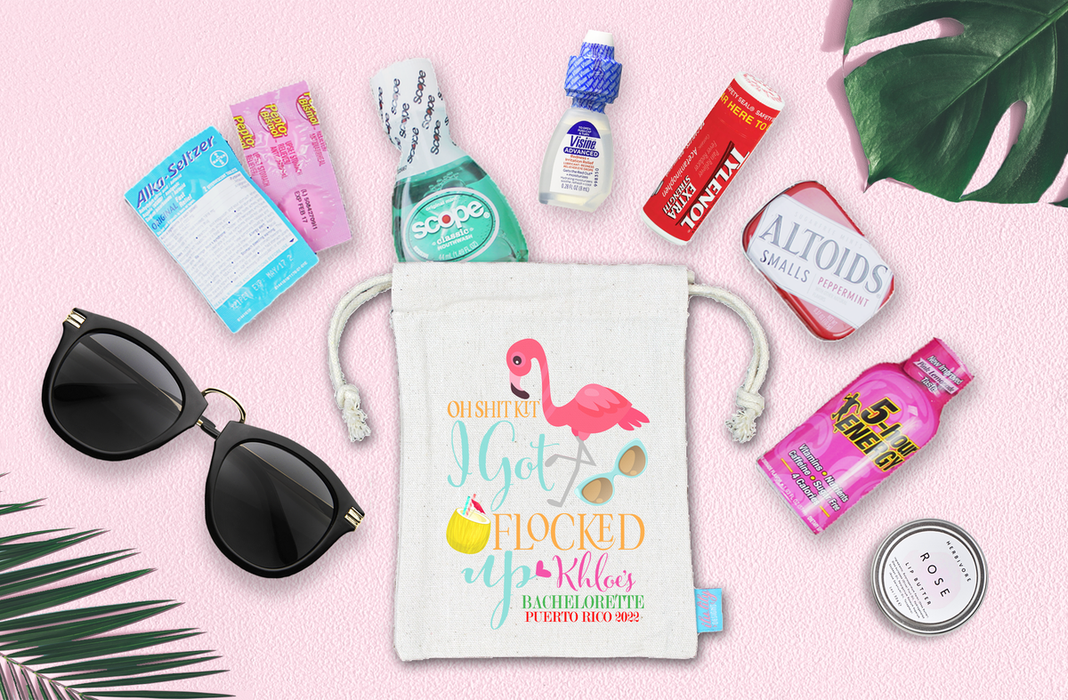 Bachelorette Party Hangover Kit Favor | Flamingo Bachelorette | I Got Flocked Up