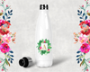 Bridal Party Personalized Water Bottle | Swell Style Water Bottle | Tropical Palm Leaves Initial