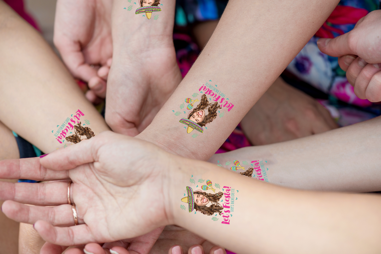 Custom Temporary Tattoo Bachelorette Party Favors | Let's Fiesta!