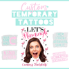 Custom Temporary Tattoo Bachelorette Party Favors | Let&#39;s Flamingle