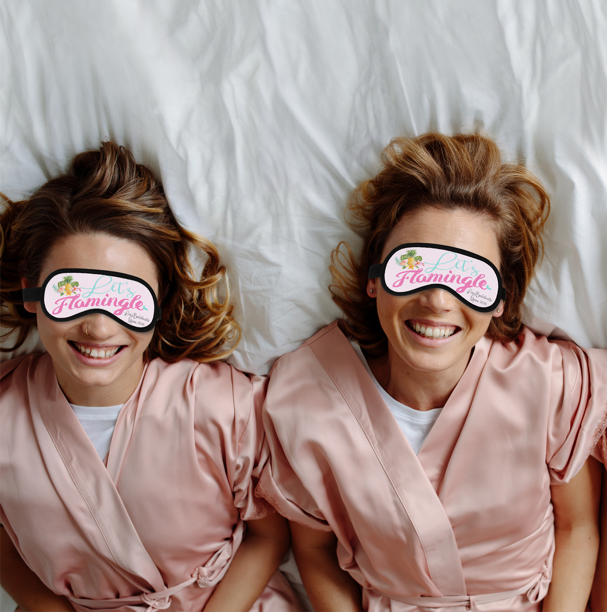Bachelorette Party Sleep Mask Favors | Flamingo Theme Bachelorette | Let's Flamingle