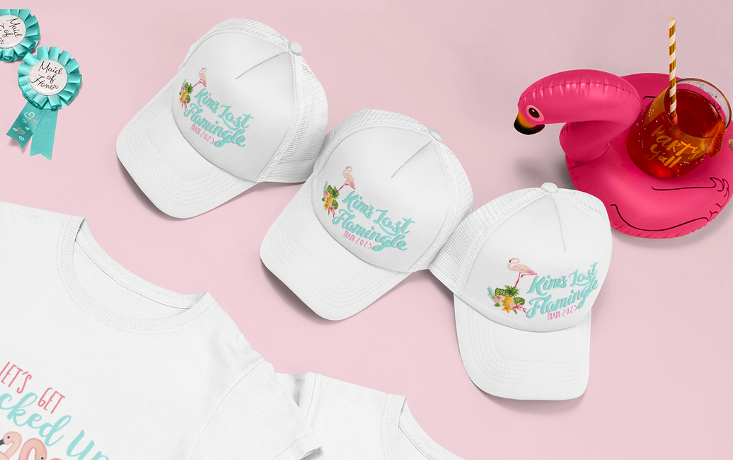 Bridal Party Trucker Hats | Bachelorette Party Trucker Hat | Last Flamingle