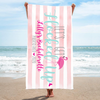 Bachelorette Party Personalized Beach Towel | Flamingo Bachelorette | Let&#39;s Get Flocked Up