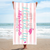 Bachelorette Party Personalized Beach Towel | Flamingo Bachelorette | Let's Get Flocked Up