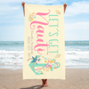 Bachelorette Party Beach Towel | Nautical Bachelorette Party | Let&#39;s Get Nauti