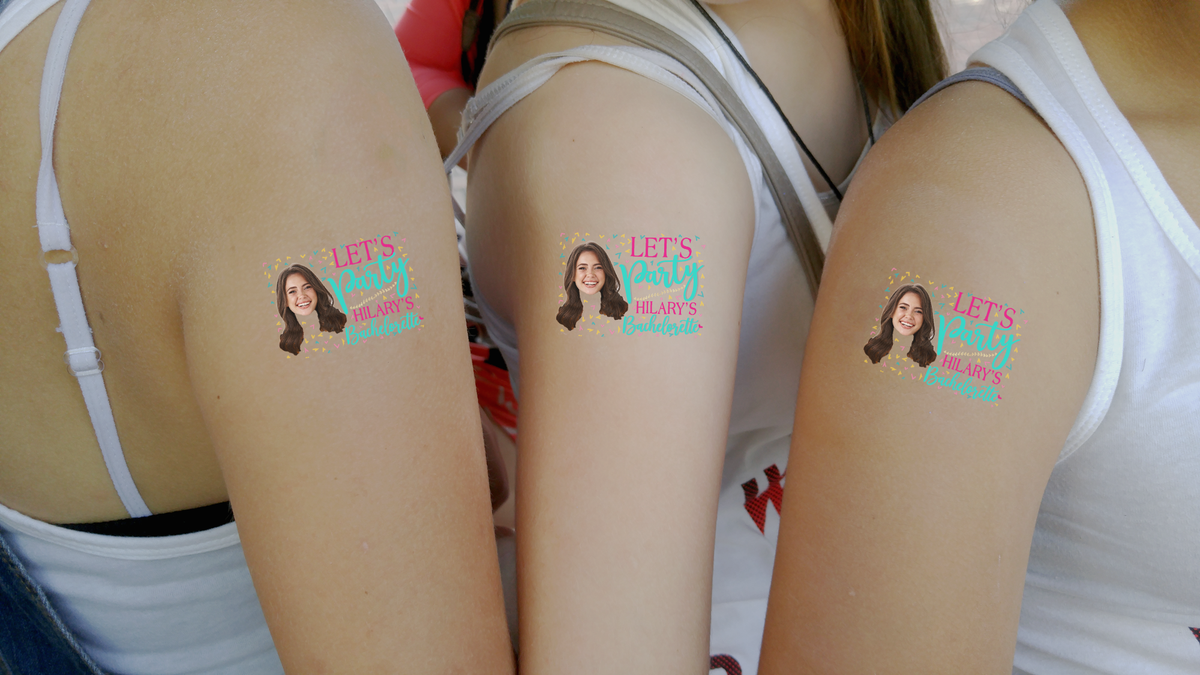 Custom Temporary Tattoo Bachelorette Party Favors | Let's Party