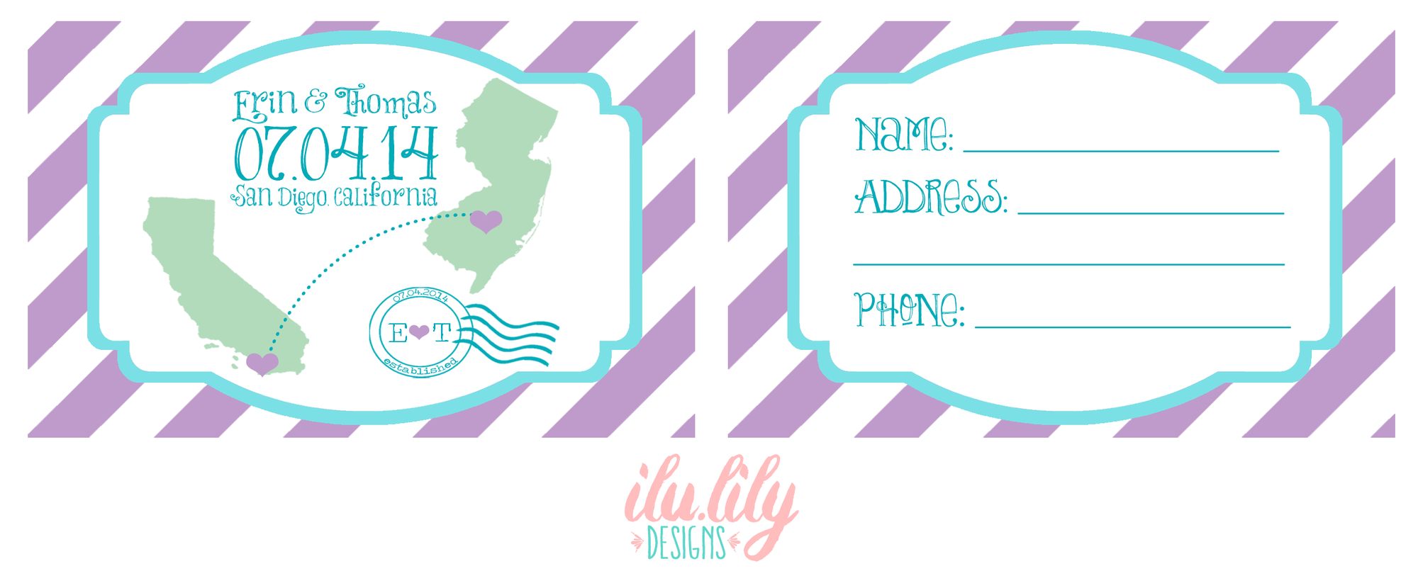 Wedding Luggage Tag Favor | Destination Map