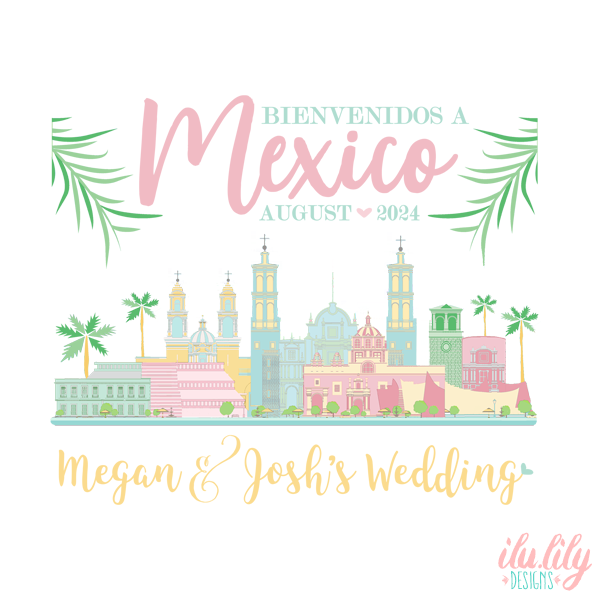 Destination Wedding Welcome Tote Bags | Mexico Wedding | Bienvenidos A Mexico