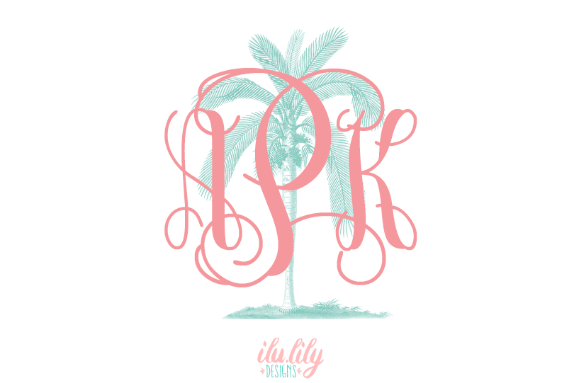 Monogram Beach Bag | Bridesmaid Beach Bag | Bachelorette Party Burlap Jute Tote Bag Favor | Palm Tree Monogram