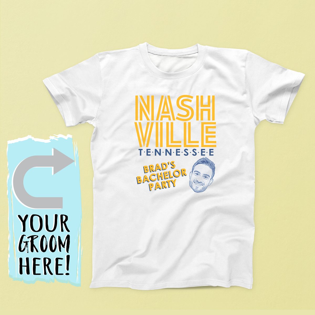 Bachelor Party Shirt | Custom Photo Nashville Bachelor Party Shirt Funny