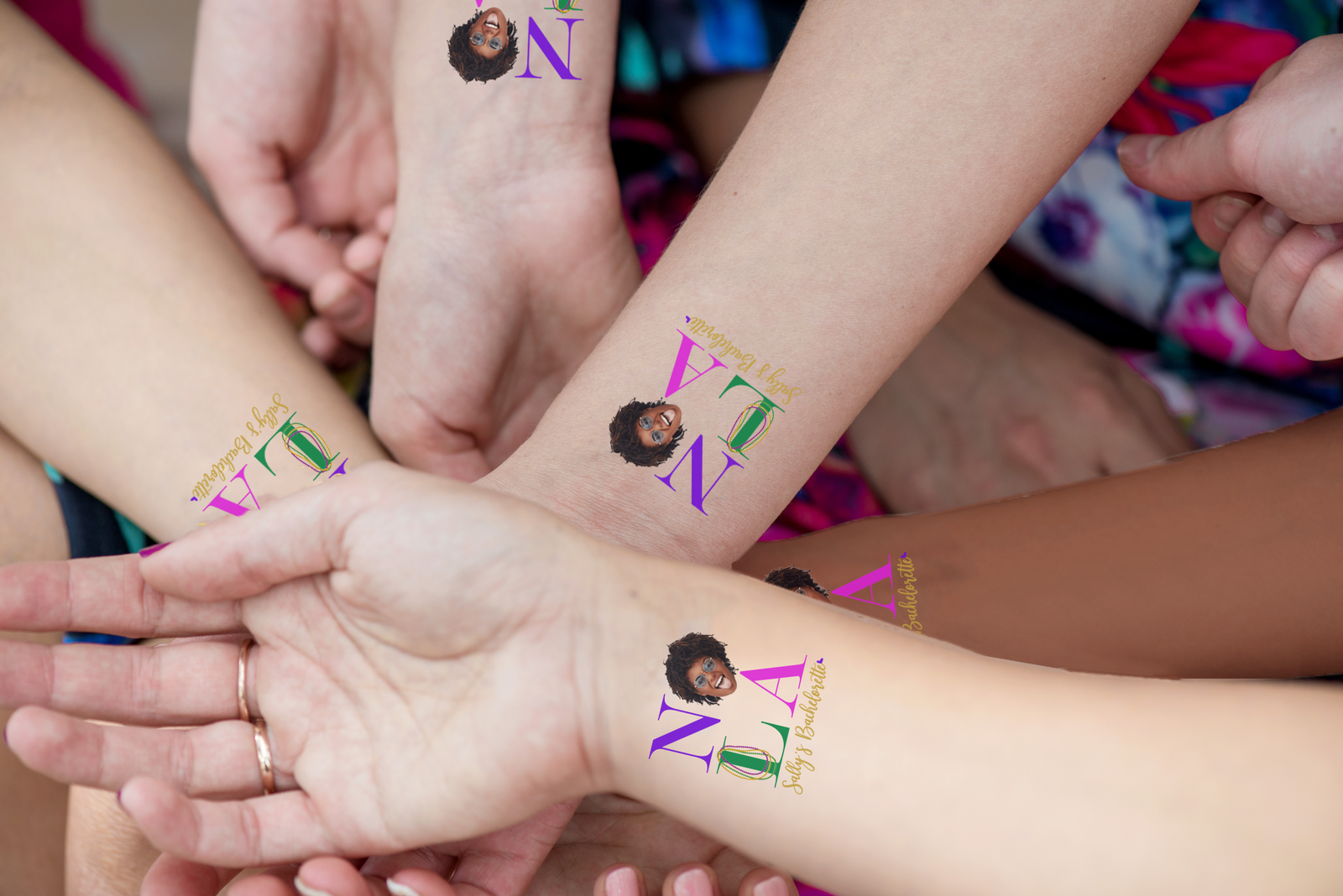 Custom Temporary Tattoo Bachelorette Party Favors | NOLA