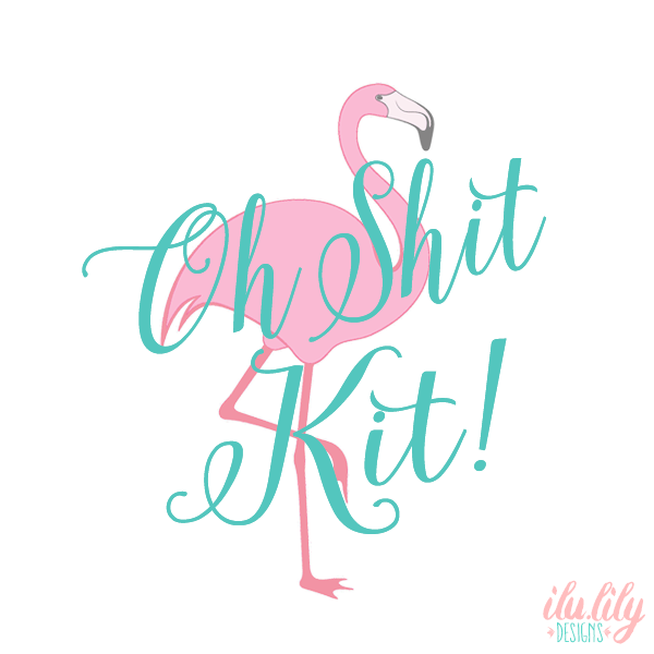 Bachelorette Party Hangover Survival Kit with Supplies |Flamingo Oh Shit Kit