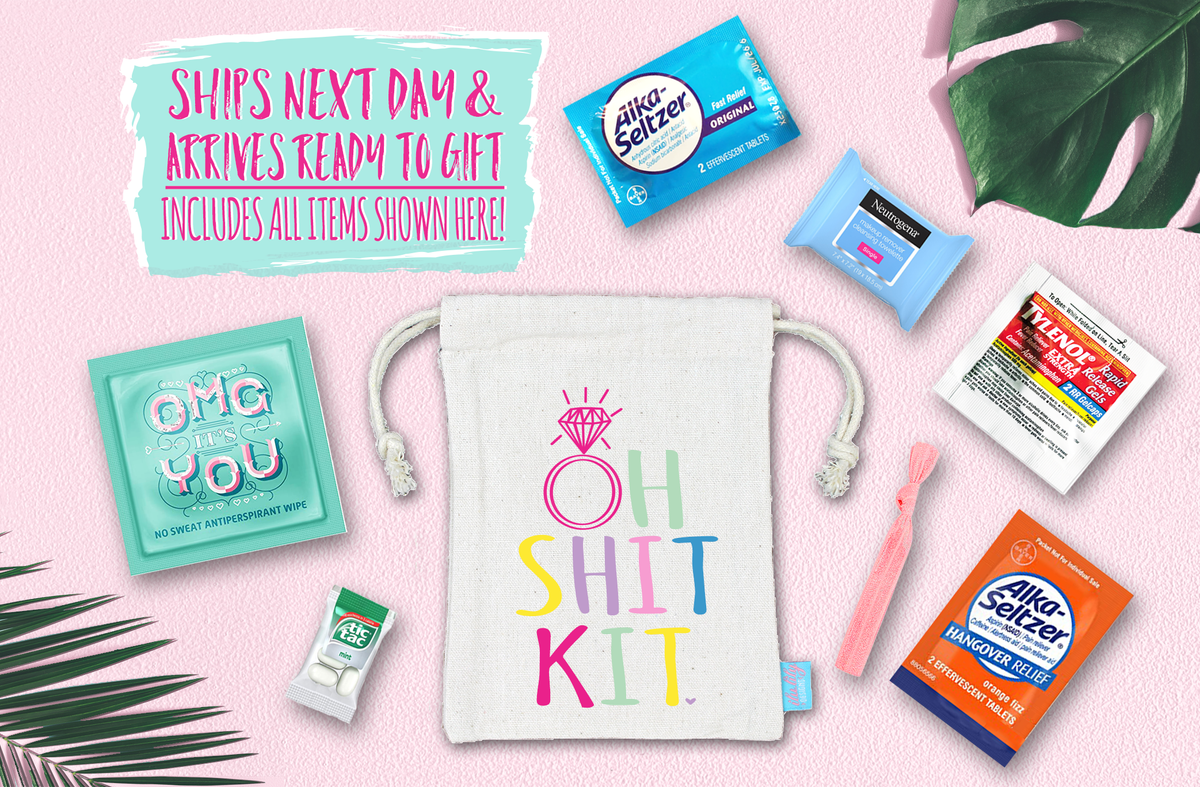 Bachelorette Party Hangover Survival Kit with Supplies |Assembled Oh Shit Kit