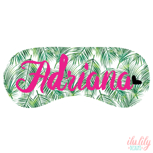 Personalized Sleep Mask Party Favors | Bachelorette Party Sleep Masks | Tropical