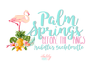 Palm Springs Beach Bag | Bachelorette Party Burlap Jute Tote Bag Favor | Tropical Flamingo Palm Springs Before the Rings