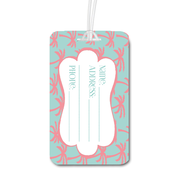 Destination Wedding Luggage Tag Favor | Palm Trees