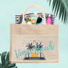 Venice Beach Bag Beach Wedding | Wedding Welcome Bag | Destination Wedding Tote Bag Burlap Jute Bag Favor