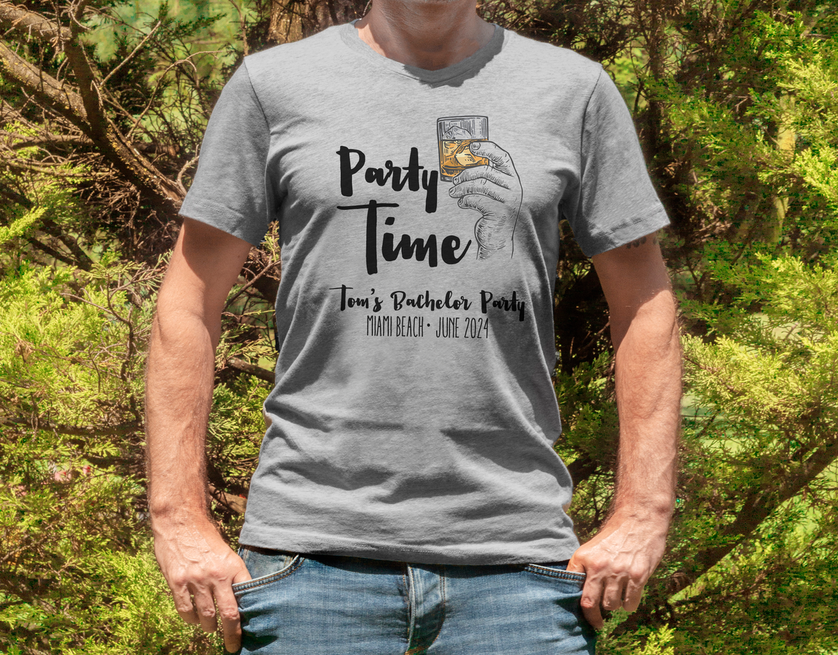 Bachelor Party Shirt | Custom Party Time Bachelor Party Shirt Funny