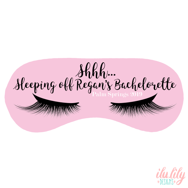 Personalized Sleep Mask Party Favors | Bachelorette Sleep Masks | Sleeping Off The Bachelorette