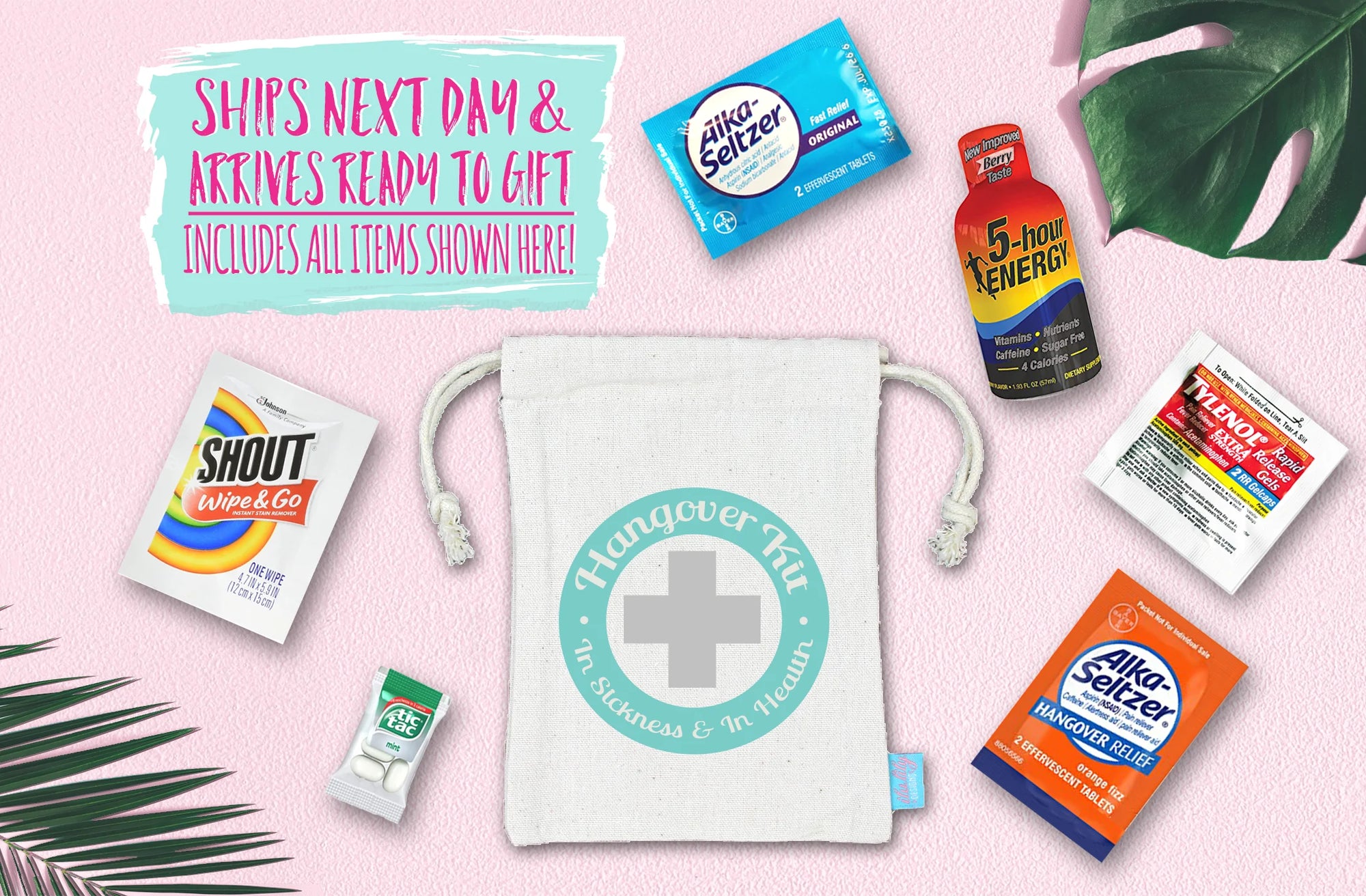 Wedding Hangover Survival Kit with Supplies |In Sickness & In Health
