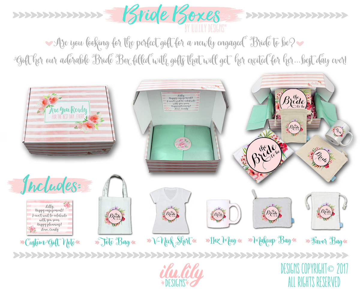 Bridal Gift Boxes | Gift for Bride to Be | Floral