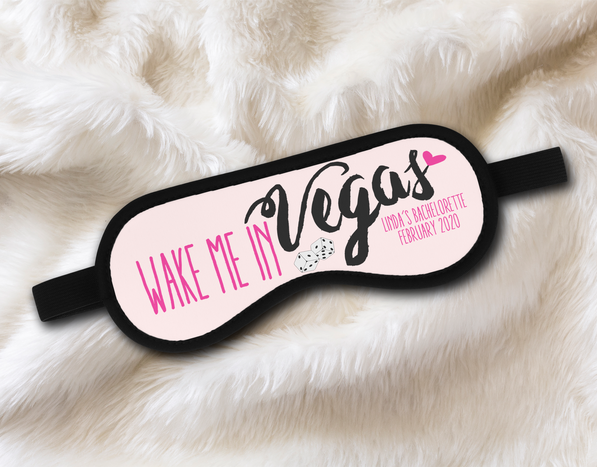 Bachelorette Party Sleep Mask | Personalized Sleep Mask | Wake Me In Vegas