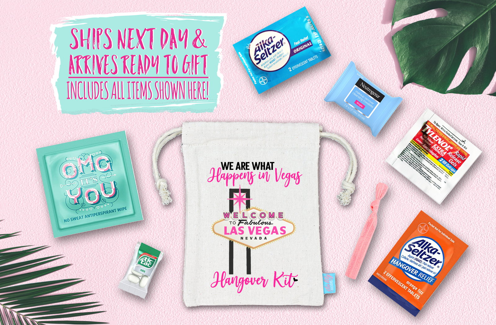 Bachelorette Party Hangover Survival Kit with Supplies |We Are Vegas Kit