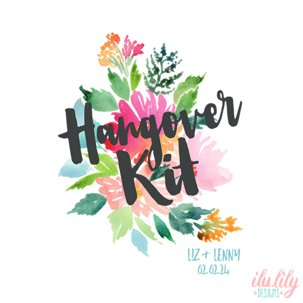 Wedding Hangover Kit Favor | Wedding Welcome Bag