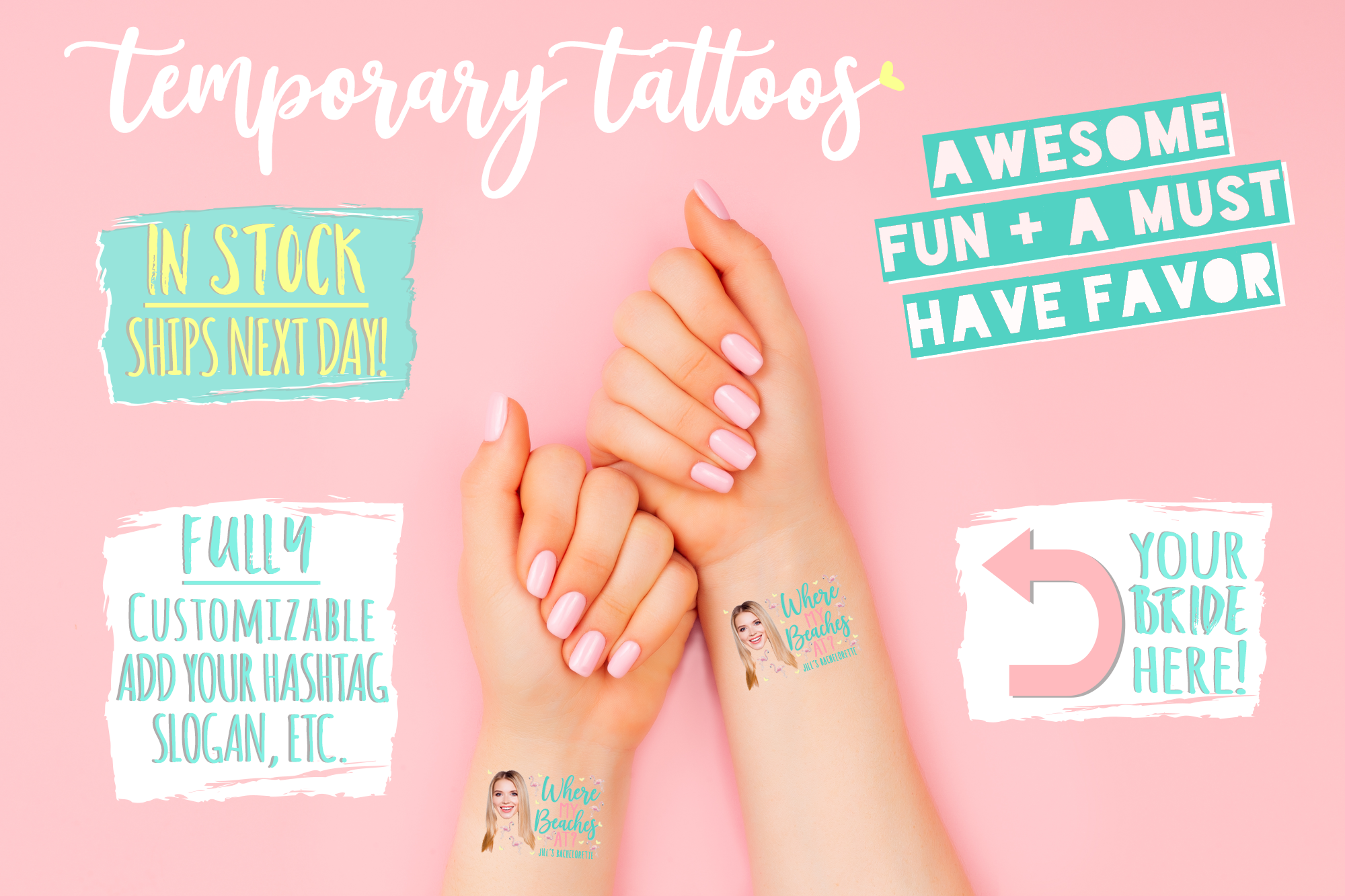 Unsutuo Bachelorette Party Tattoos Favors Temporary Tattoos for Bridal  Shower Bride's Tattoo Tribe Decorations for Bridesmaids Gift and Bride to  Be 30 Glitter Styles