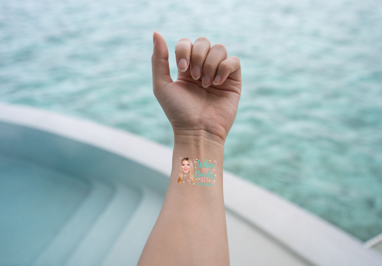 Custom Temporary Tattoo Bachelorette Party Favors | Where My Beaches At?