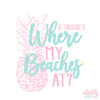 Bachelorette Party Tote Bags | Beach Pineapple Bachelorette | Where My Beaches At?
