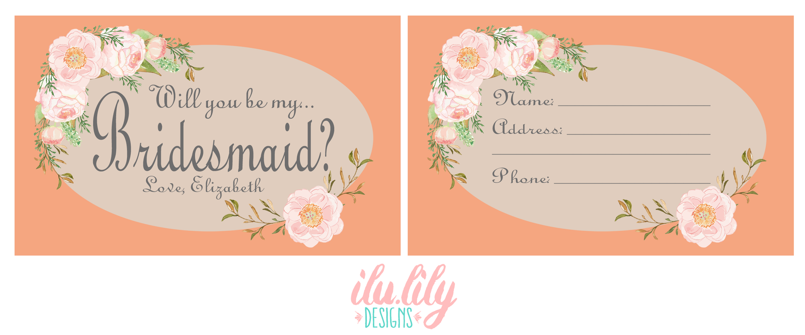 Destination Wedding Luggage Tag Favor | Will You Be My Bridesmaid?